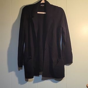 Express Sweater Blazer Sz L Black